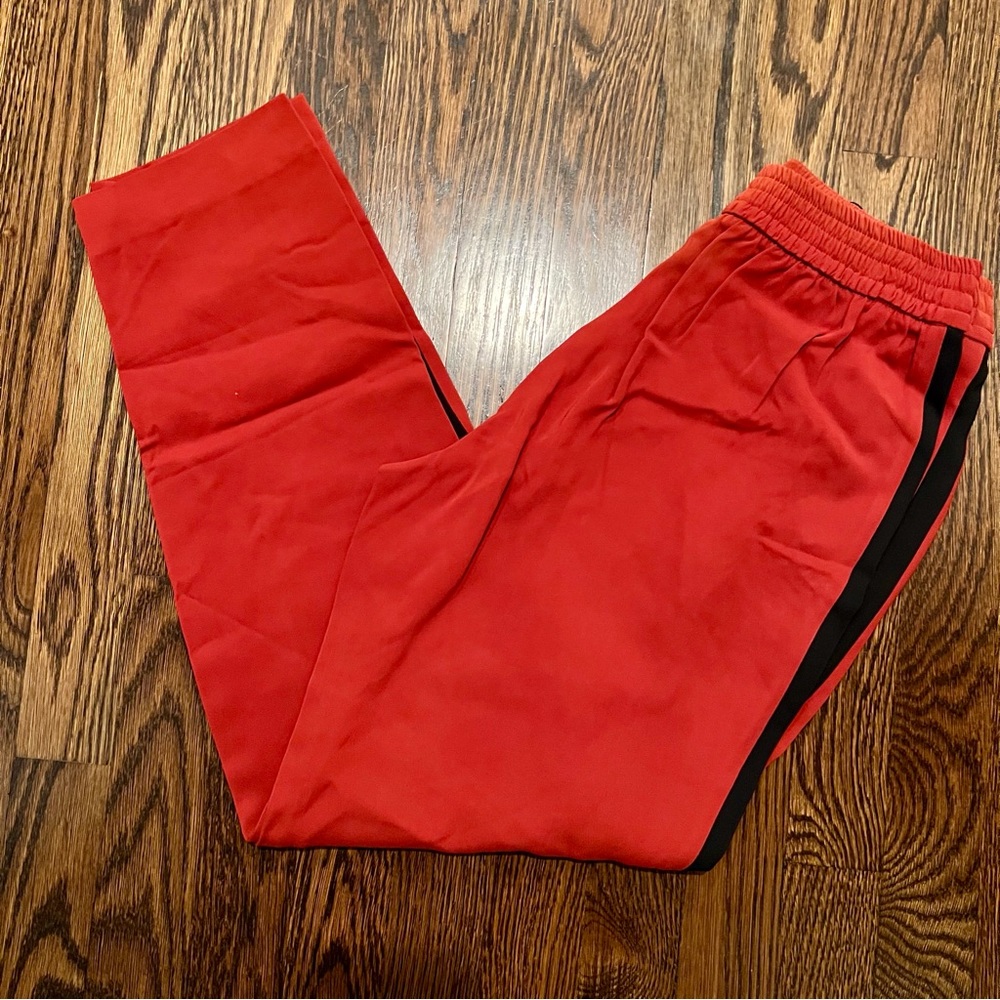 Zara Red Side Stripe Joggers